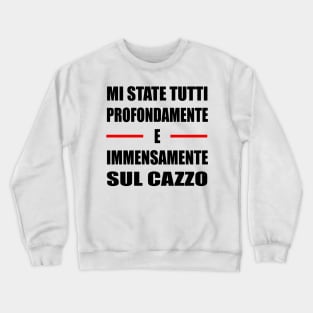 Tricarico Cazzo Bianco Uomo Donna Regalo Divertente Maglietta Crewneck Sweatshirt